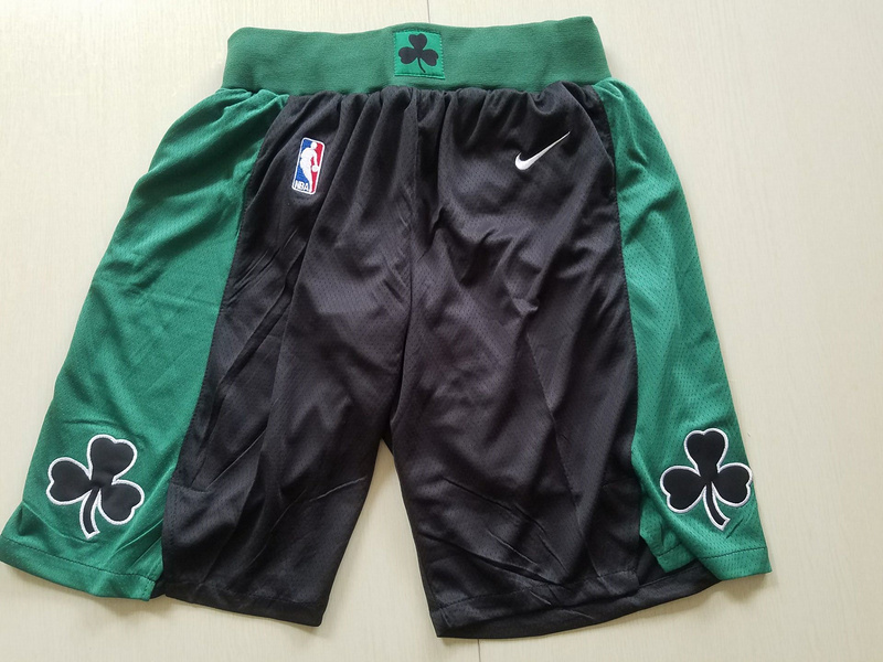 2018 Men NBA Nike Boston Celtics black shorts->boston celtics->NBA Jersey